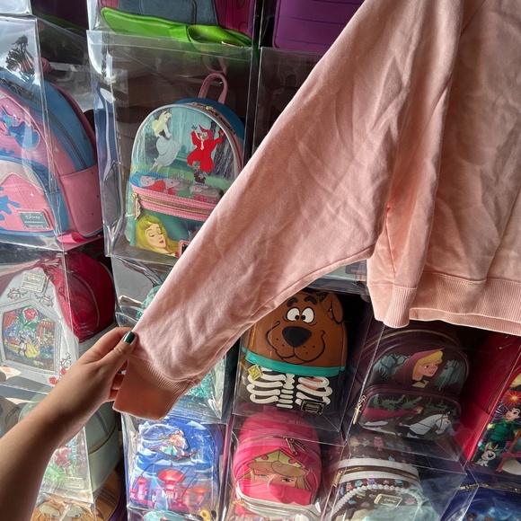 Hollister Pink Crewneck Sweater Butterfly Medium Women - Picture 4 of 12